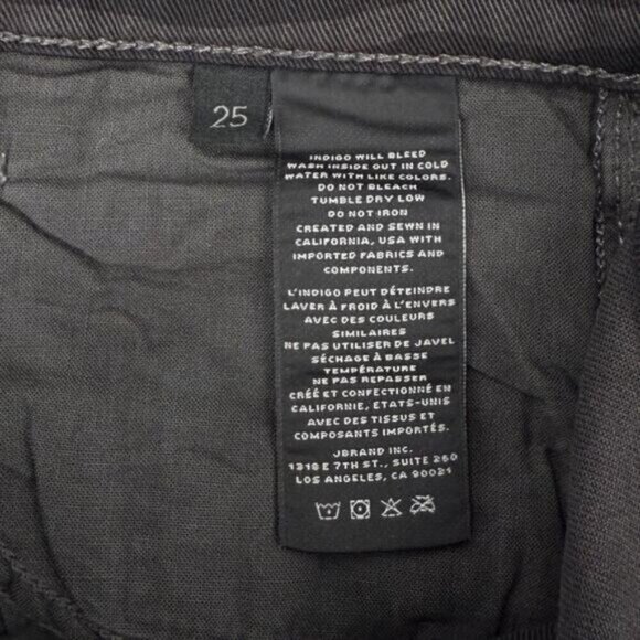 J Brand Ruby High-Rise Crop Cigarette Jean Womens In Black Dazzle Destruct 25 - Picture 5 of 7